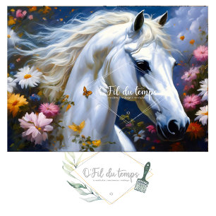 Papier Mousseline White horse majesty v1