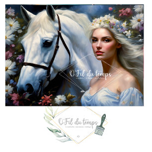 Papier Mousseline White horse majesty v2
