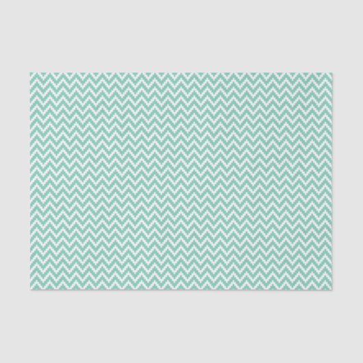 Papier Mousseline White Ikat Chevron sur Mint Arrière - plan (Recto)