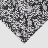 Papier Mousseline White Lace on Black  (Détail)