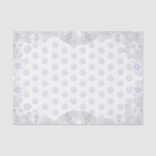 Papier Mousseline white snowflake (Recto)