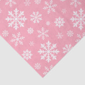 Papier Mousseline White Snowflakes Pattern On Light Pink Background (Détail)