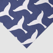 Papier Mousseline White Whale Tail Sea Animal Blue Ocean Marine (Détail)