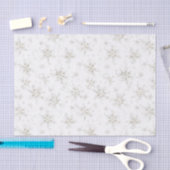 Papier Mousseline White Winter Snowflakes Christmas (Artisanat)