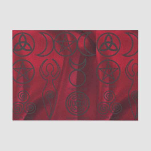 Papier Mousseline Wiccan, wicca, paagan, triquetra, pentacle, triple (Recto)