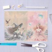 Papier Mousseline Wicked Witch et Galinda Wizard of Oz Decoupage (Artisanat)