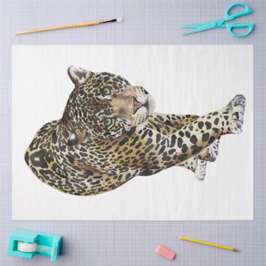 Papier Mousseline Wild Cats Series Design 3 (Artisanat)