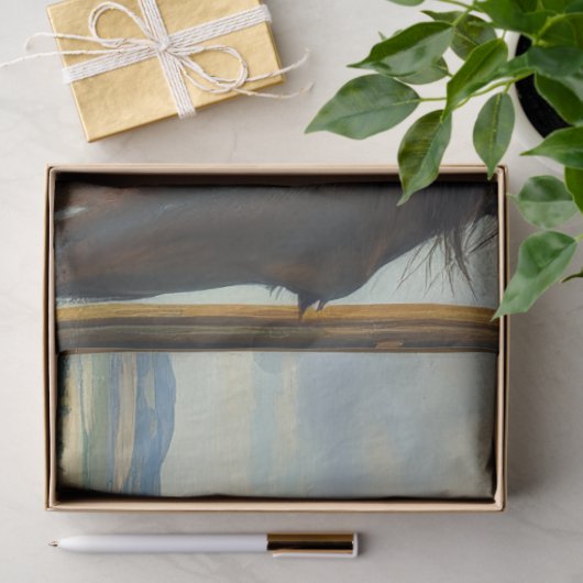 Papier Mousseline Wild Gypsy girl with her horse (Cadeau)