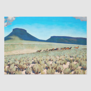 Papier Mousseline « Wild Horse Country » par Maynard Dixon