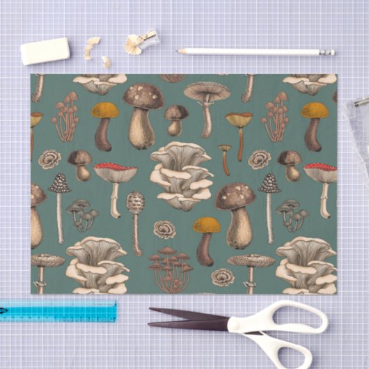 Papier Mousseline Wild Mushrooms (Artisanat)