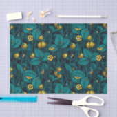 Papier Mousseline Wild strawberries, yellow and blue (Artisanat)