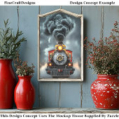 Papier Mousseline Wild West Steampunk Locomotive Train CJ6 Découpage