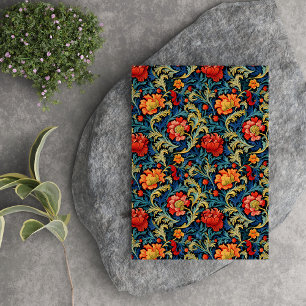 Papier Mousseline William Morris a inspiré des fleurs colorées et vi