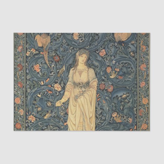 Papier Mousseline William Morris antique Flora (Recto)