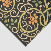 Papier Mousseline William Morris Black Floral Art (Détail)