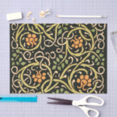 Papier Mousseline William Morris Black Floral Art (Artisanat)