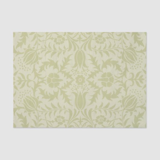 Papier Mousseline William Morris Borge Mariage Soft Green (Recto)