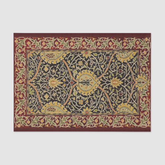 Papier Mousseline William Morris Classique Tapis Art Design d'impres (Recto)