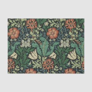 Papier Mousseline William Morris Compton Floral Art Nouveau Motif
