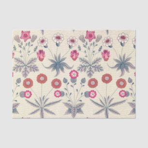 Papier Mousseline William Morris Daisy Motif floral Orange rouge
