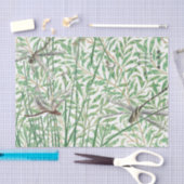 Papier Mousseline WILLIAM MORRIS ET DRAGONFLIS Tissus Paper (Artisanat)