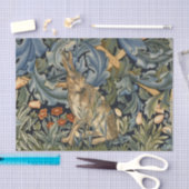 Papier Mousseline William Morris Forest Rabbit Floral Art Nouveau (Artisanat)