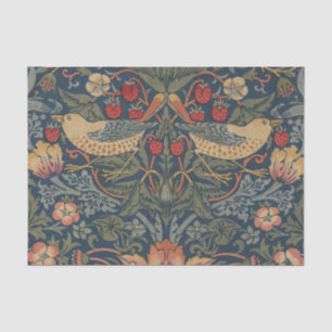 Papier Mousseline William Morris Fraise Voleurs Oiseaux