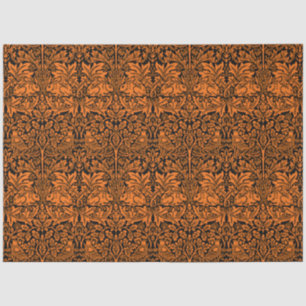Papier Mousseline William Morris Frère Lapin Motif Noir Rouille