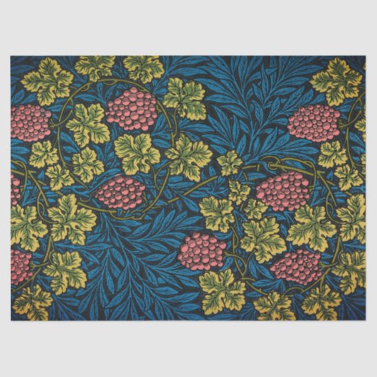 Papier Mousseline William Morris GRAPE MOTIF Tissue Paper (Recto)