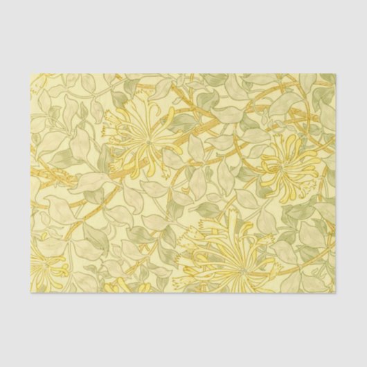 Papier Mousseline William Morris - Honeysuckie jaune (Recto)