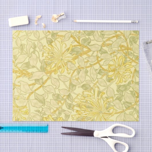 Papier Mousseline William Morris - Honeysuckie jaune (Artisanat)