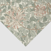 Papier Mousseline William Morris Honeysuckle Vert Floral (Détail)