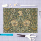 Papier Mousseline William Morris Honeysuckle Vert Floral (Artisanat)