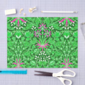 Papier Mousseline William Morris Hyacinth Imprimer la chaux et Emera (Artisanat)