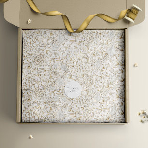 Papier Mousseline William Morris Ink Tulips Vintage Retro Floral