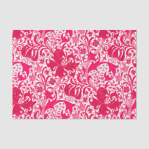Papier Mousseline William Morris Iris et Lily, Fuchsia Pink