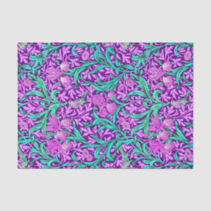 Papier Mousseline William Morris Irises, Améthyste Violet