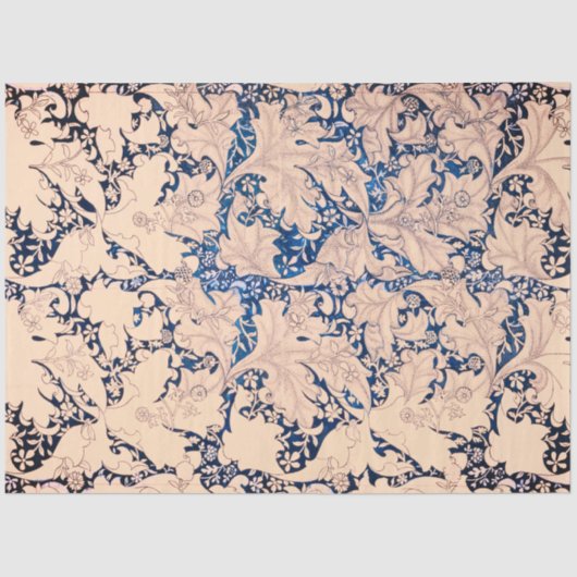 Papier Mousseline William Morris LEAF MOTIF DECOUPAGE Tissue Paper (Recto)