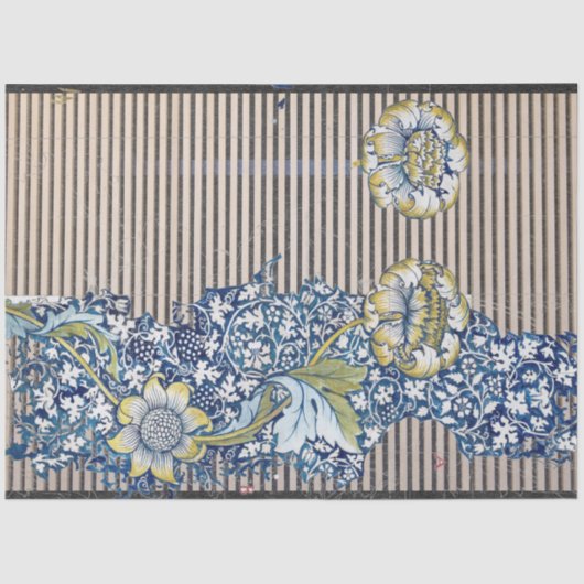 Papier Mousseline William Morris LEAF MOTIF DECOUPAGE Tissue Paper (Recto)