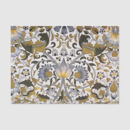 Papier Mousseline William Morris Lodden Fleur florale (Recto)