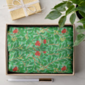 Papier Mousseline William Morris Lychee Motif d'arbre, vert clair (Cadeau)