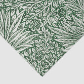 Papier Mousseline william morris marigold fleurs vertes (Détail)