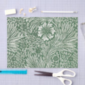 Papier Mousseline william morris marigold fleurs vertes (Artisanat)