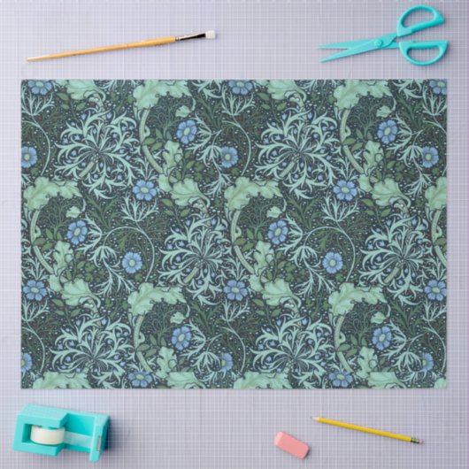 Papier Mousseline William Morris Motif d'algues (Artisanat)