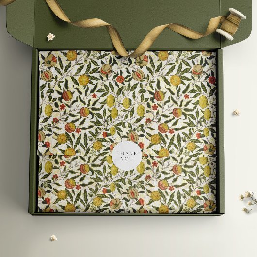 Papier Mousseline William Morris Motif de grenade Lemons Fruits