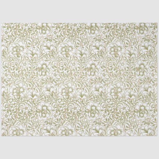 Papier Mousseline William Morris Motif Vintage Carnation (Recto)