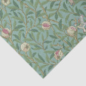 Papier Mousseline William Morris, Oiseaux et Pommegrenates - Vert (Détail)