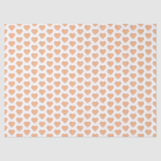 Papier Mousseline William Morris Orange Floral Heart Decoupage
