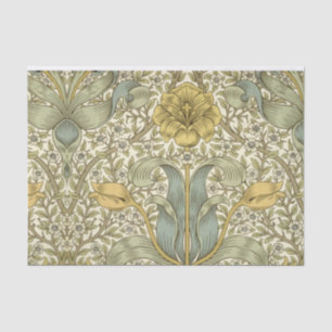 Papier Mousseline William Morris Papier Tissu Floral bleu jaune