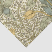 Papier Mousseline William Morris Papier Tissu Floral bleu jaune (Détail)